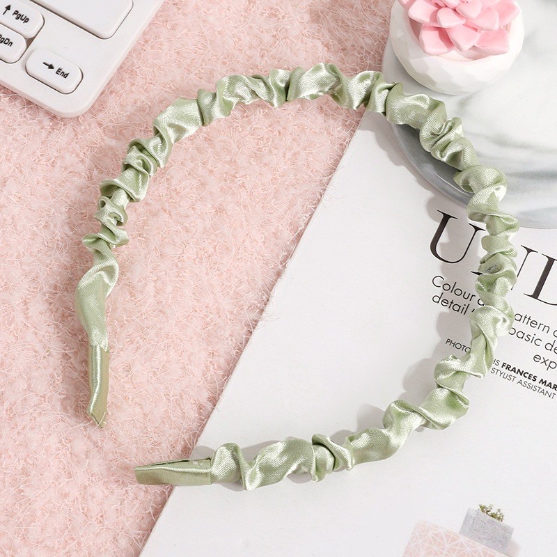 Toko1234. | BANDO korea kerut scrunchie headband warna pastel-Bando Korea Hijau