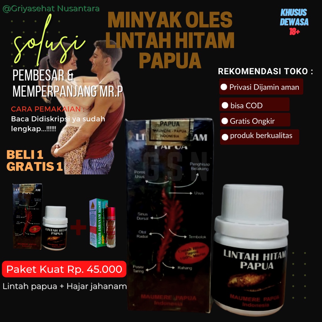 Jual Minyak Oles Tahanlama Minyak Lintah Papua Hitam Asli Original