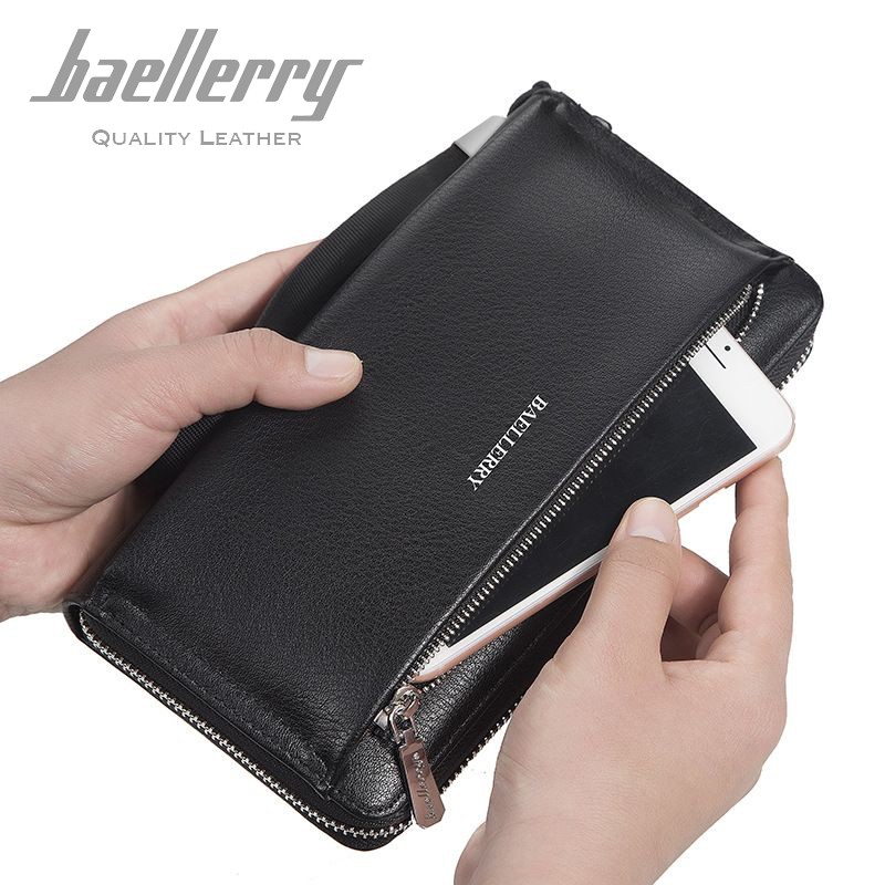 BAELLERRY S1081 Dompet Pria Wanita Panjang Bahan Kulit PU Leather Premium WATCHKITE WKOS