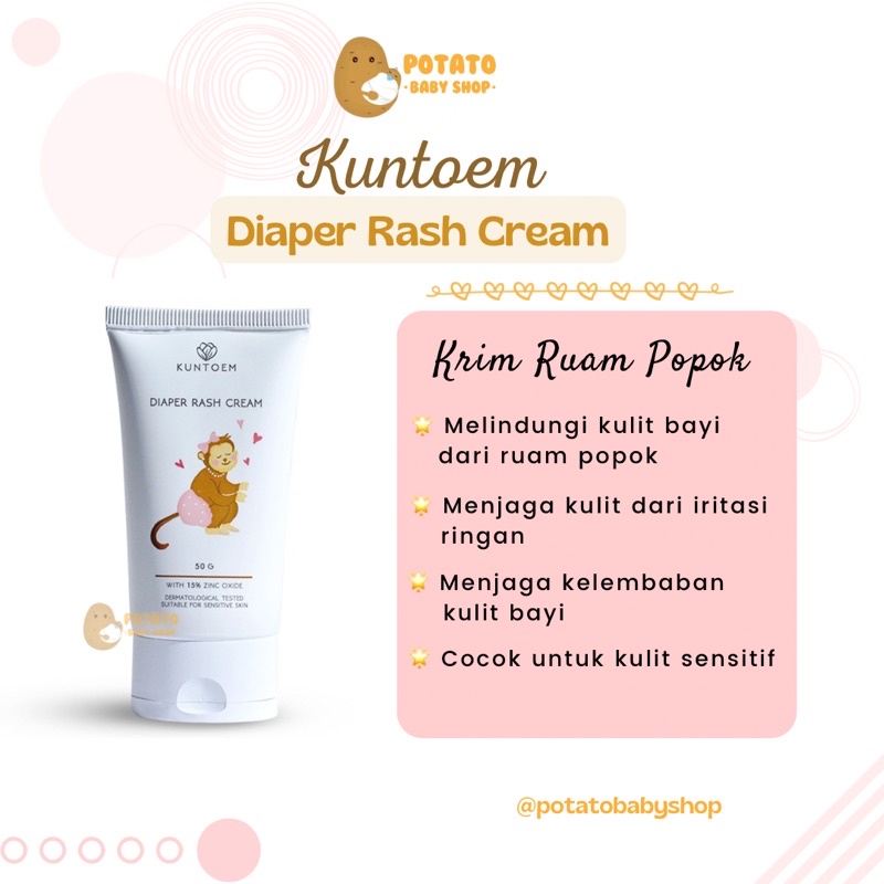 Kuntoem Diaper Rash Cream - Krim Ruam Popok Bayi