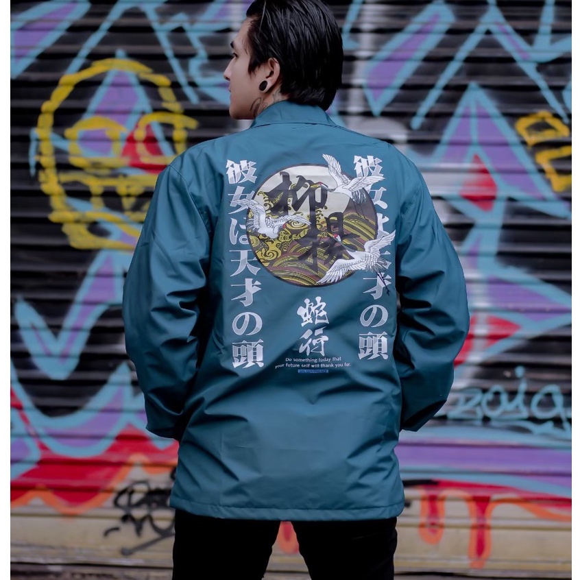 Jaket Coach Japan printing gambar naga original genius/ Jaket Coach Pria / Jaket Coach JapanJaket Coach Original Motif Full Printing Bahan Parasut All Size Fit To XL