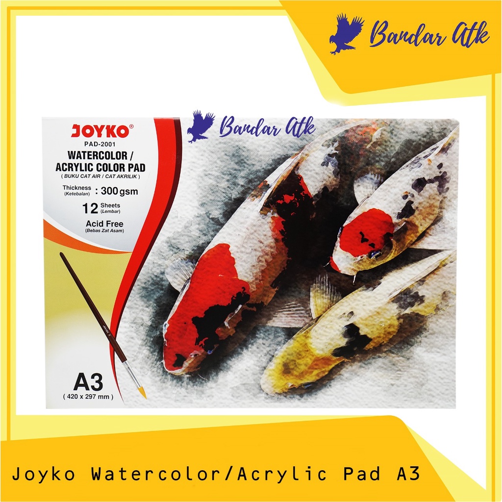 JOYKO Buku Gambar Cat Air & Cat Acrylic / WaterColor & Acrylic PAD- A3