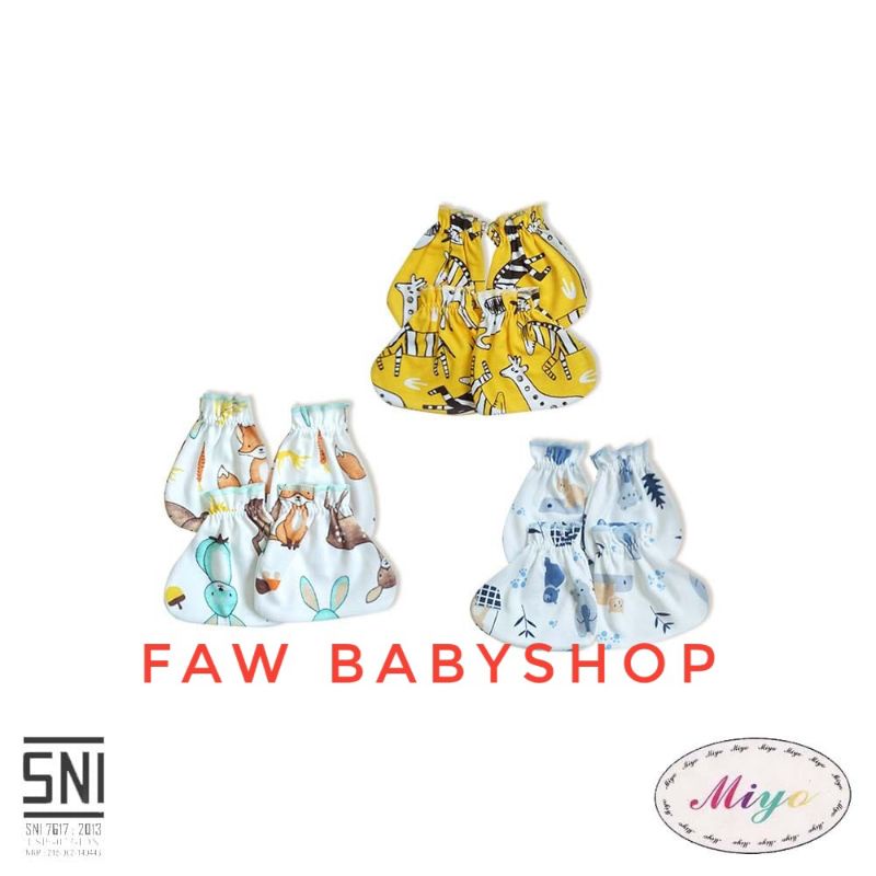 MIYO MOTIF Sarung Tangan dan Kaki Bayi MIYO MOTIF