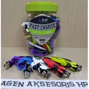 Kabel Charger Type-C DAP DPT100 Data Cable 2.4A Kabel Casan Tipe C Fast Charging GARANSI 30 HARI NP