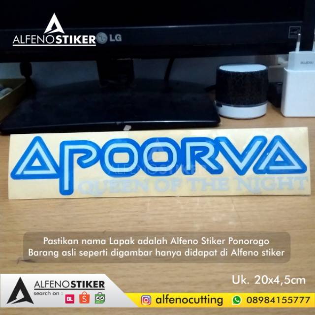 Stiker STJ Apoorva | Cutting Sticker Bis