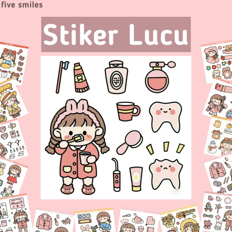 

Stiker HP girl/ Stiker Diary Lucu DIY Cute Girl/ Stiker Laptop/ stiker botol/ DIY/ binder/ 1 pcs