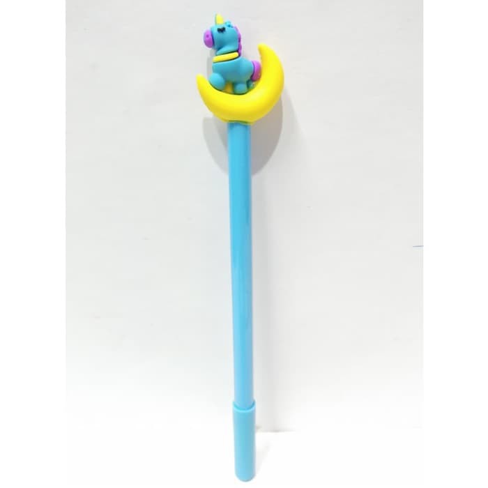 

HOT PROMO Pulpen Bolpen Kepala Unicorn Alat Tulis Gel Hitam 0.5 mm Tipe D - Biru Muda