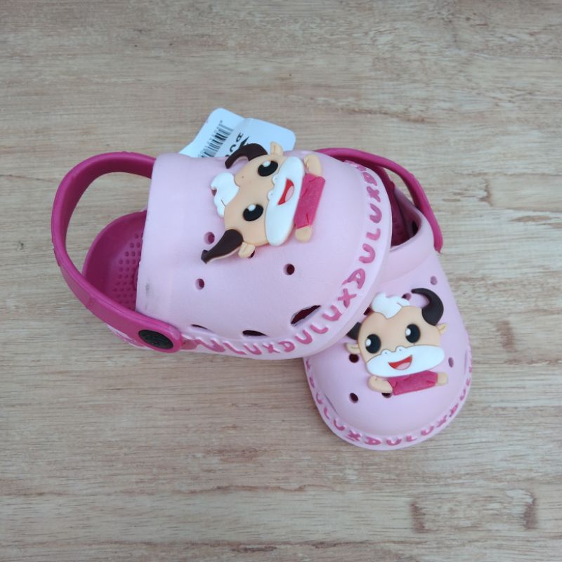 Sandal Anak Lucu Motif Sapi/Sandal Baim Karet Empuk Duluk 358E