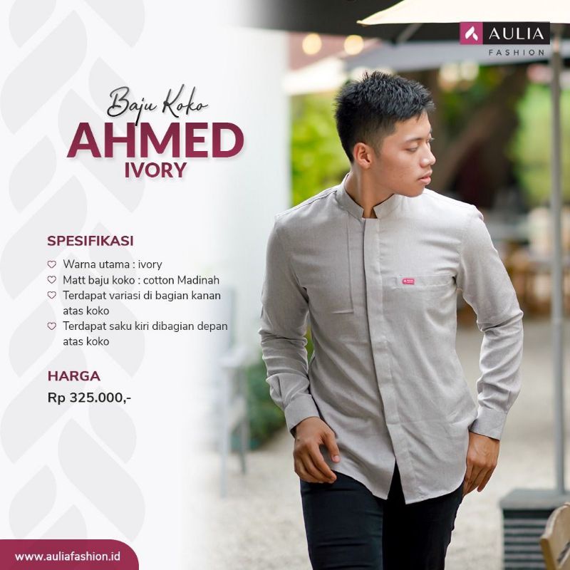 Baju Koko Aulia Fashion AHMED IVORY