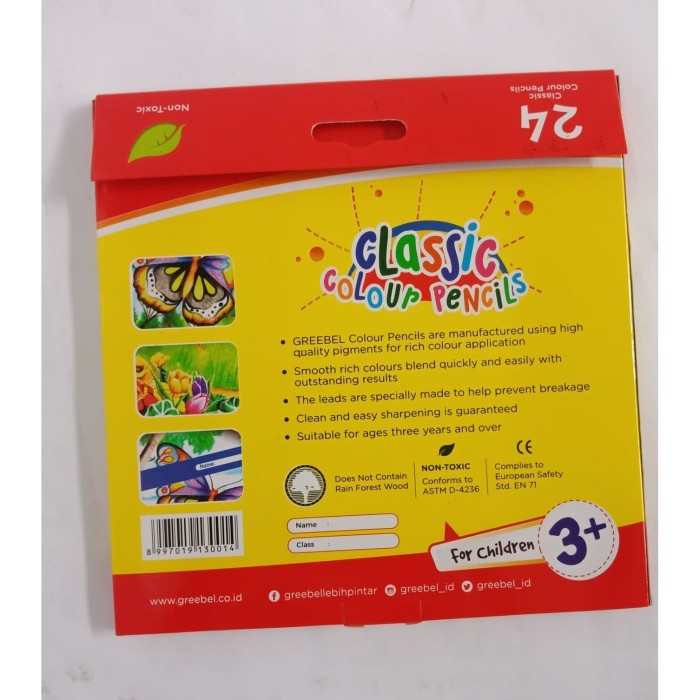 

WARNAPENSIL- PENSIL WARNA GREBEL 24 CLASSIC -PENSIL WARNA
