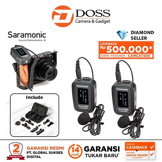 {adenastore} Saramonic Blink 500 Pro B2 / Saramonic Blink 500 Pro B2 TXTXRX - Blink 500 Pro Limited