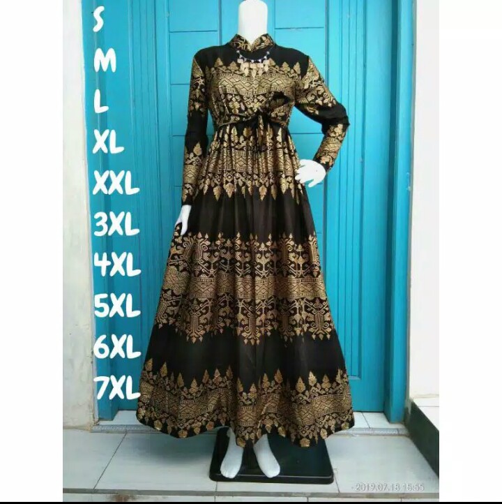 Gamis Batik Prada Jumbo S M L Xl Xxl 3xl 4xl 5xl 6xl 7xl