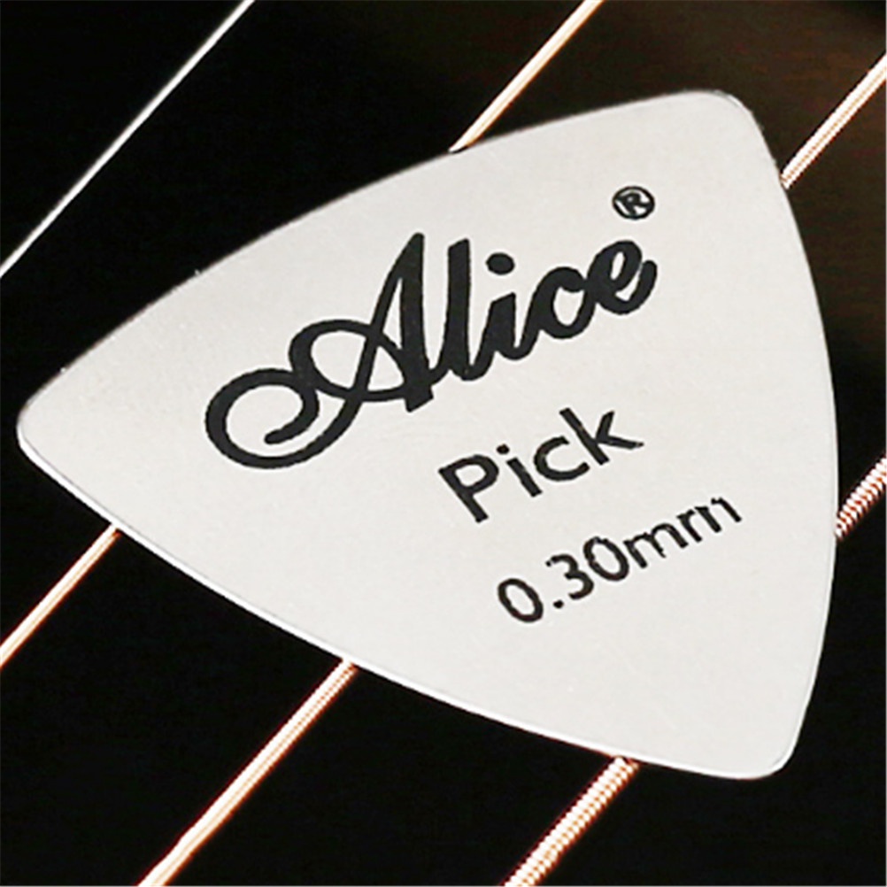 (LUCKID) Pick Gitar Bass / Ukulele Bahan Metal Tipis 0.3mm Untuk Pemula