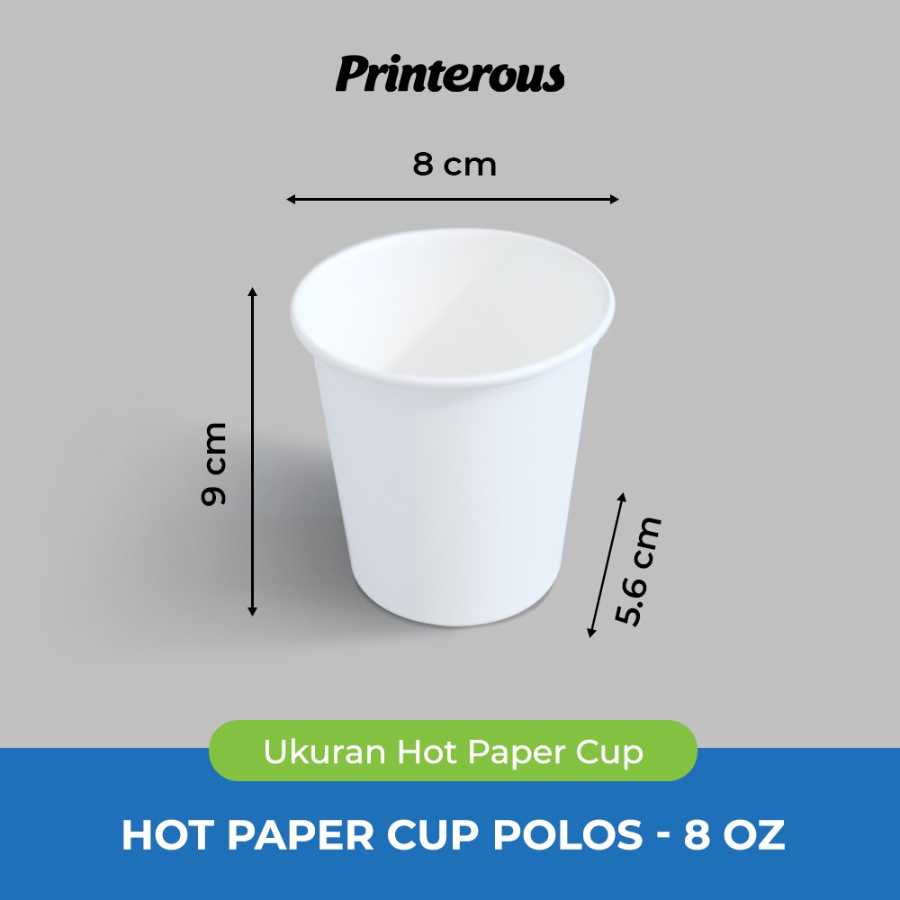 Ukuran Gelas Kertas 8 Oz C489 Paper Cup 8oz Gelas Kertas Kopi Tahan Panas 240ml Coffee 8 Oz 4658