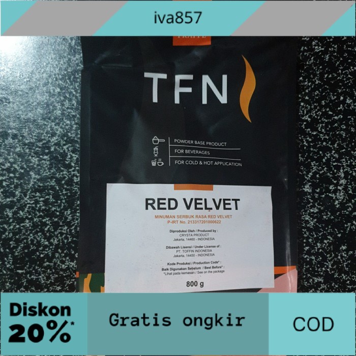 

PROMO Powder/Frappe Toffin Red Velvet 800gr Premium GRATIS ONGKIR