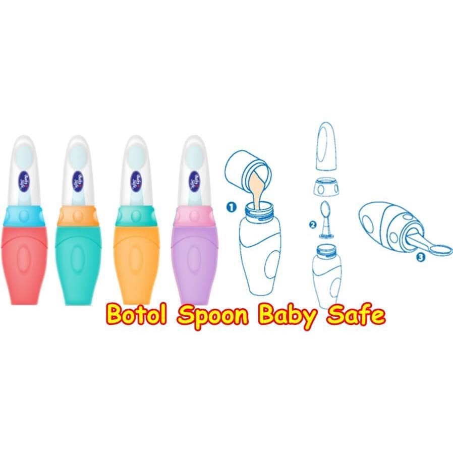 Botol Sendok Makanan Bayi MPASI Baby Safe Bottle Spoon