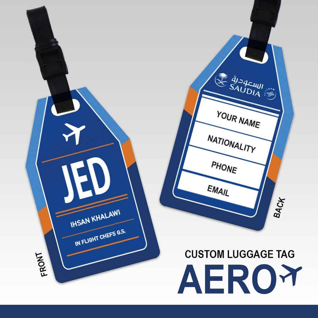 Luggage Tag Koper Custom Travel Crew Pesawat Pramugari Pilot Gantungan Tas Travelling