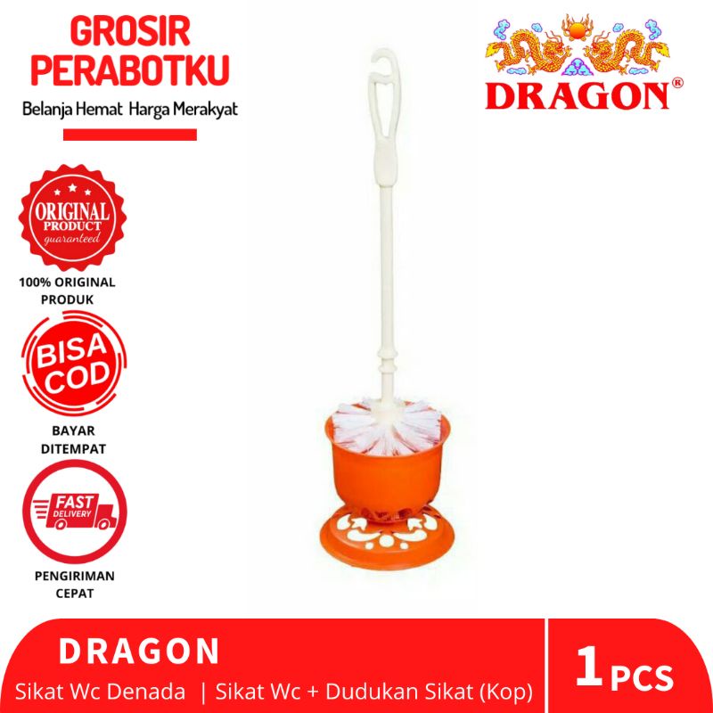 DRAGON Sikat WC Denada + Tempat