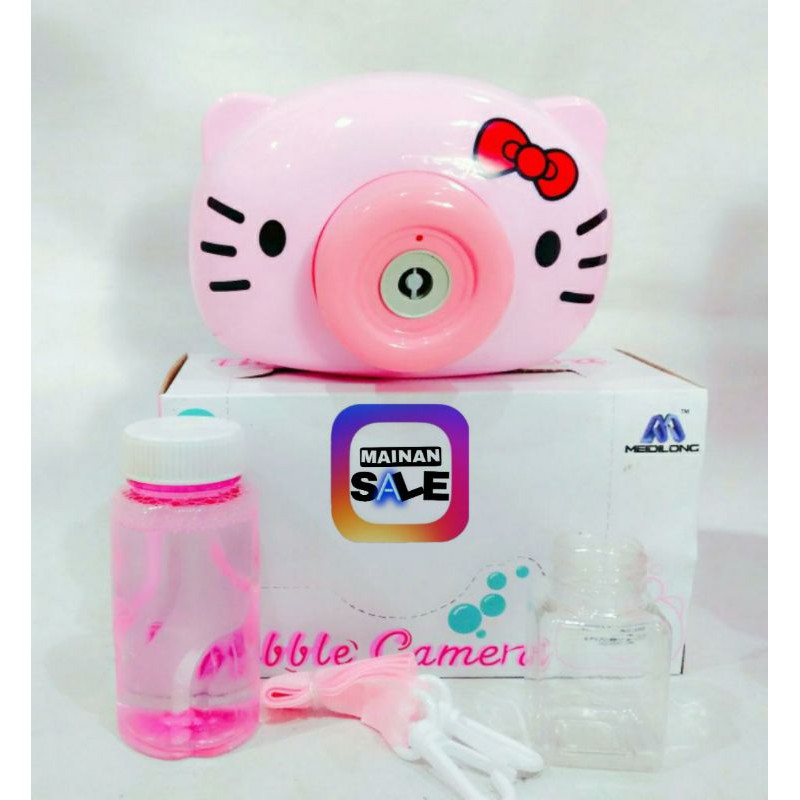 mainan bubble camera/bubble camera karakter/bubble camera spiderman/bubble camera hello kitty