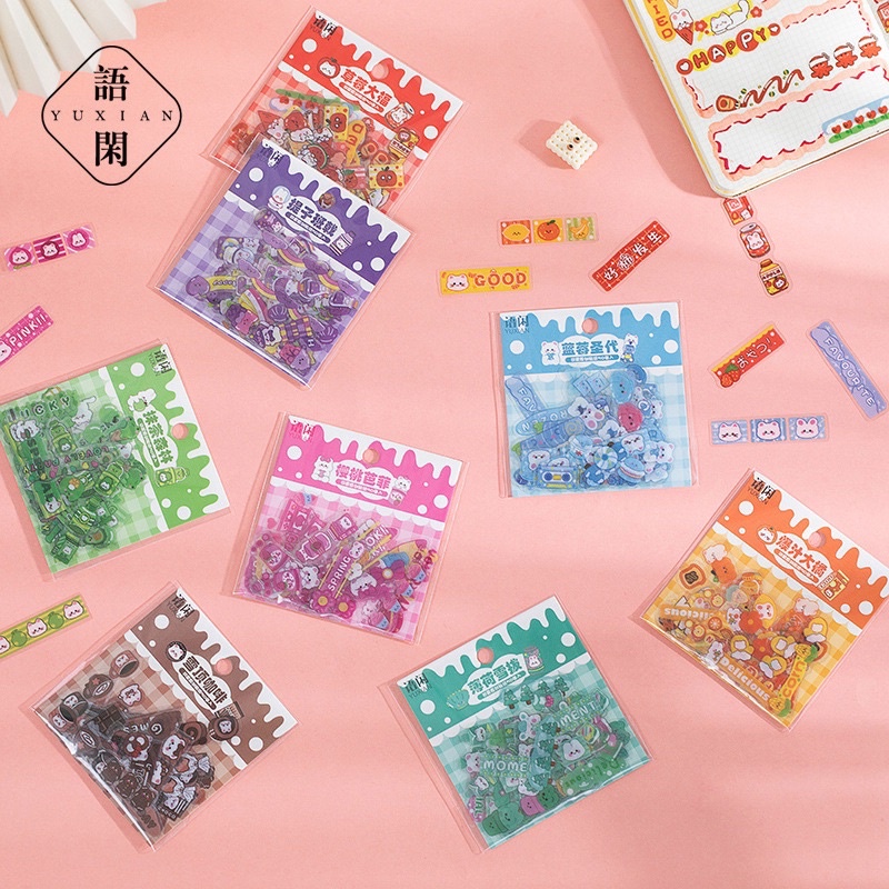 

Stiker Dekorasi PVC Anti Air Dessert Lucu 50 Lembar Flake Sticker Waterproof