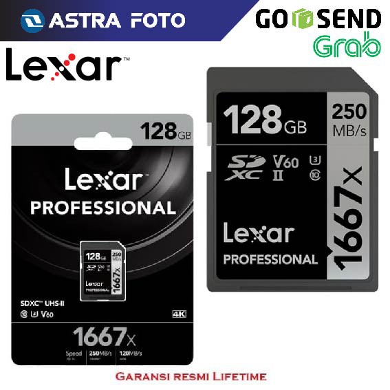 Jual Lexar 128GB Professional 1667x UHS-II SDXC Memory Card GARANSI