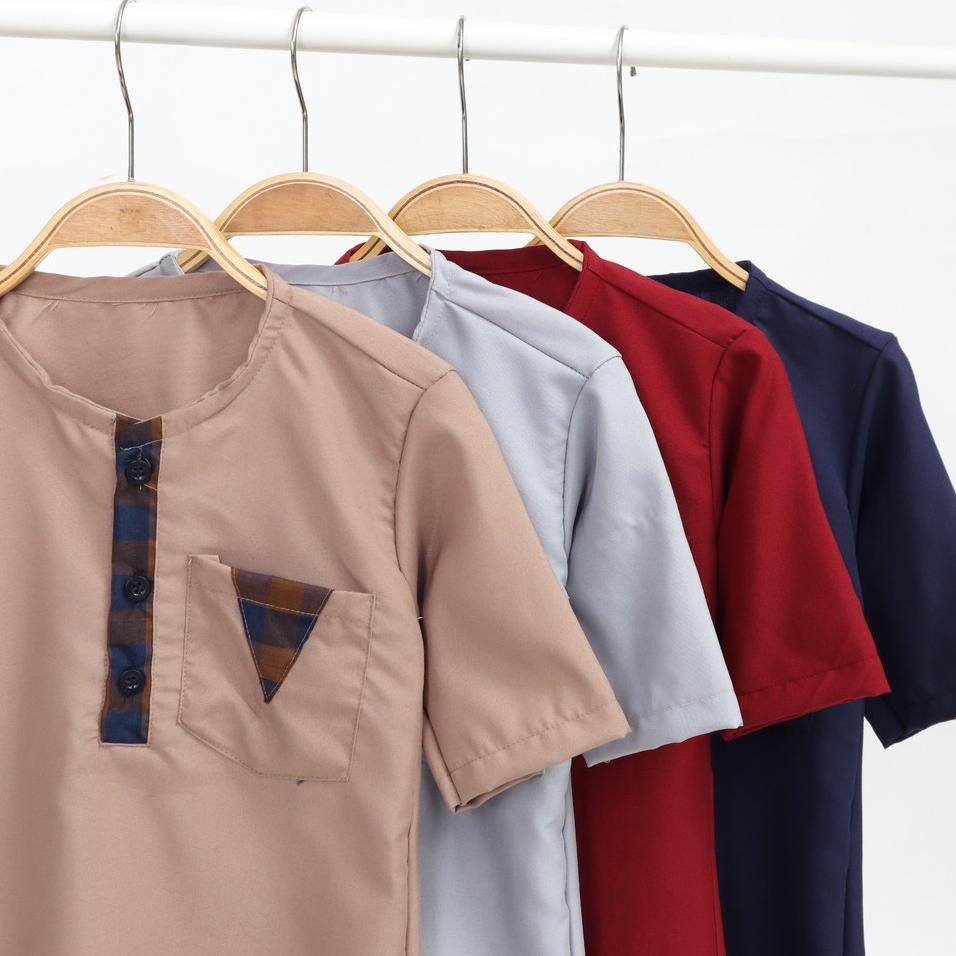 [DISCOUNT MB087] Setelan Baju Koko Gamis Anak Celana Panjang Peci Set Sarkoci Kurta Sarung Polos Kai