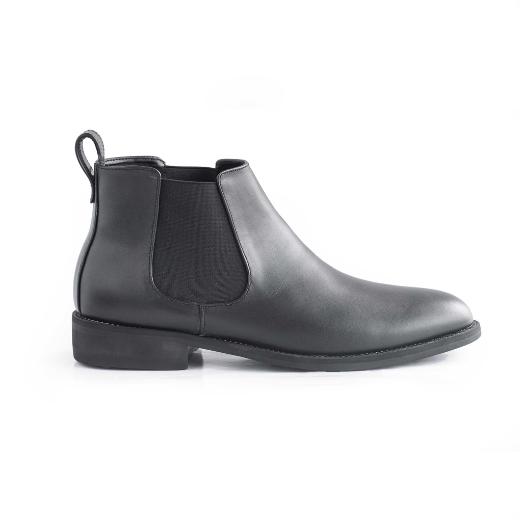 Sepatu Kulit Boot Pria -  Winshor -  Tobiaz - Black