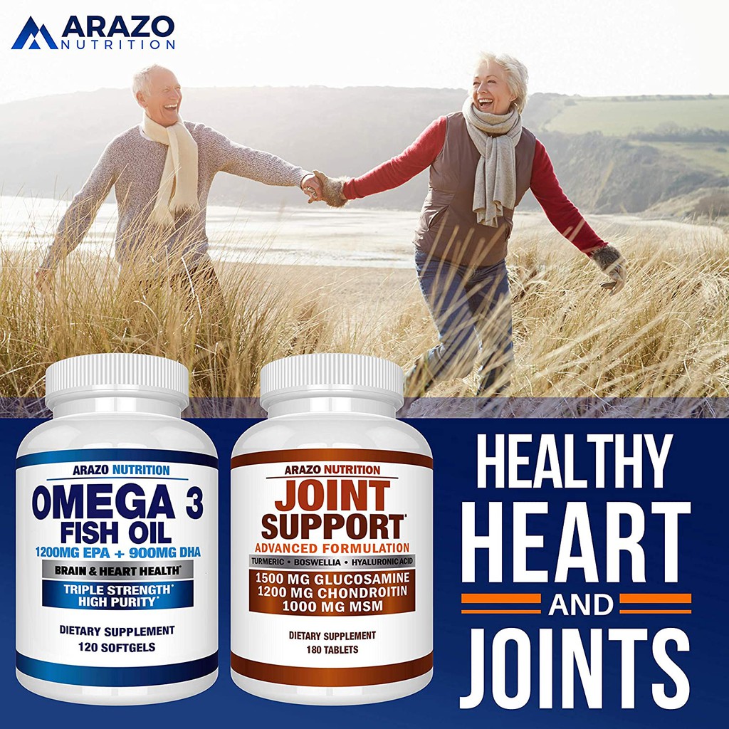 Arazo Nutrition Omega 3 Fish Oil 4,080MG High EPA 1200mg DHA 900mg
