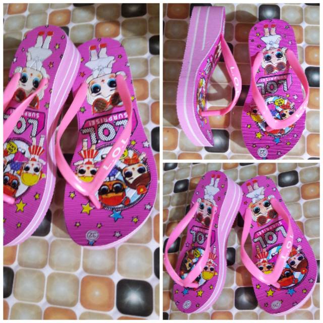 Sandal Wedges L.O.L  anak2 size21/35 NEW