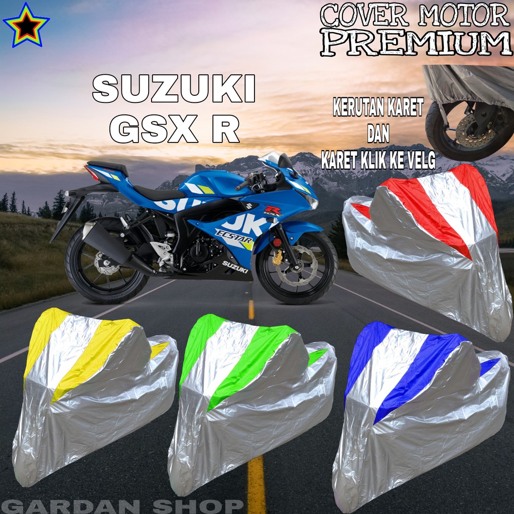 Sarung Motor SUZUKI GSX R Silver KOMBINASI Body Cover Suzuki PREMIUM