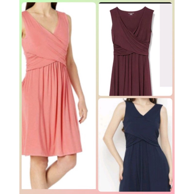 DRESS AMAZON ESSENTIAL CROSS OVER NAVY D24