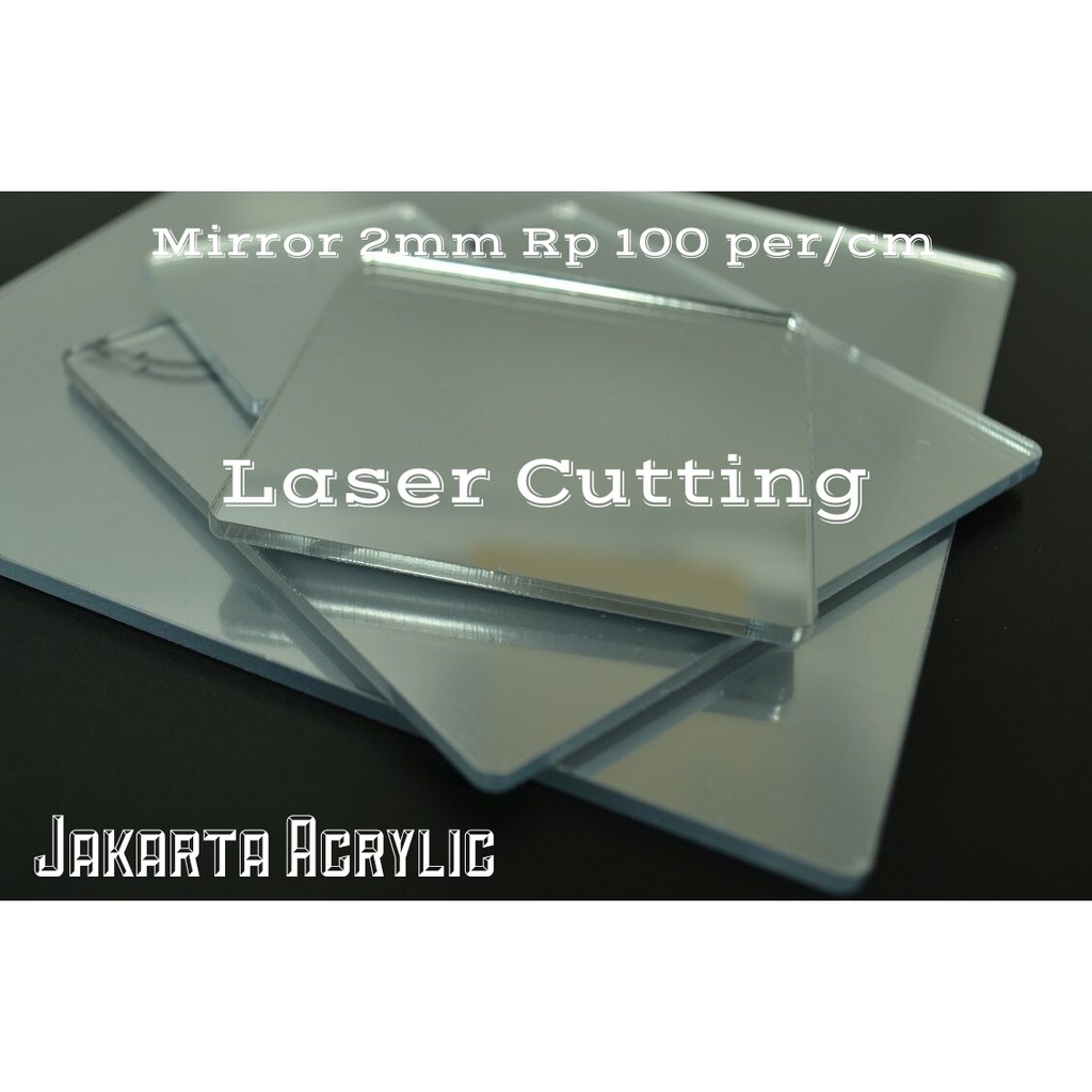 PREMIUM Acrylic 2mm Mirror Silver Cermin Laser Cutting Akrilik Custom