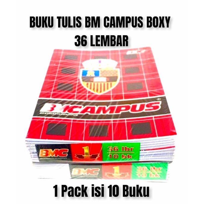 

Buku Tulis BM CAMPUS Boxy 36 Lembar ( 10 Buku )