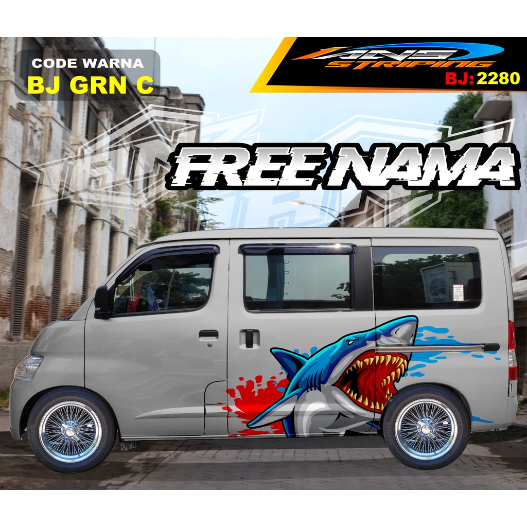 DECAL STIKER BODY SAMPING MOBIL GRANMAX / VARIASI STICKER BODY SAMPING MOBIL LUXIO / DECAL STIKER MOBIL AVANZA XENIA / STIKER MOBIL