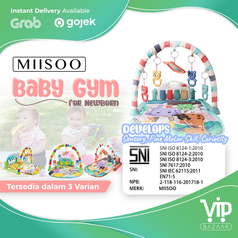 VIPBAZAAR MIISOO PEDAL PIANO FITNESS RACK Baby Musical Playgym Bayi Kerincingan Baby Gym babygym-1