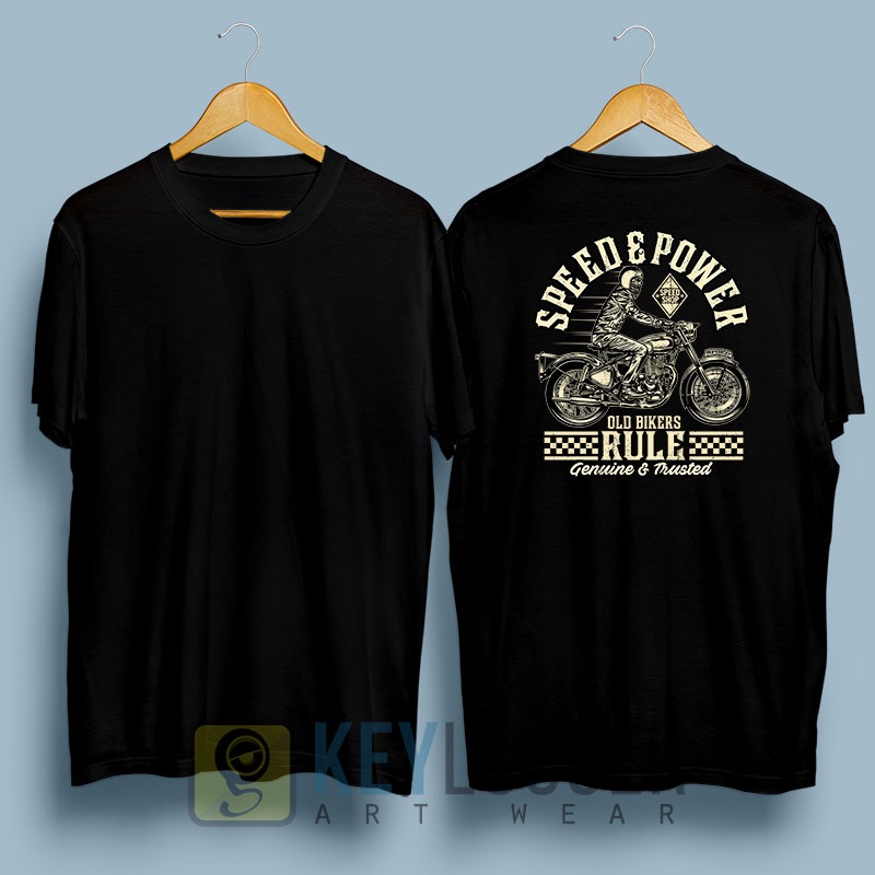 Baju Kaos Motor Old Biker Skull Custom 9
