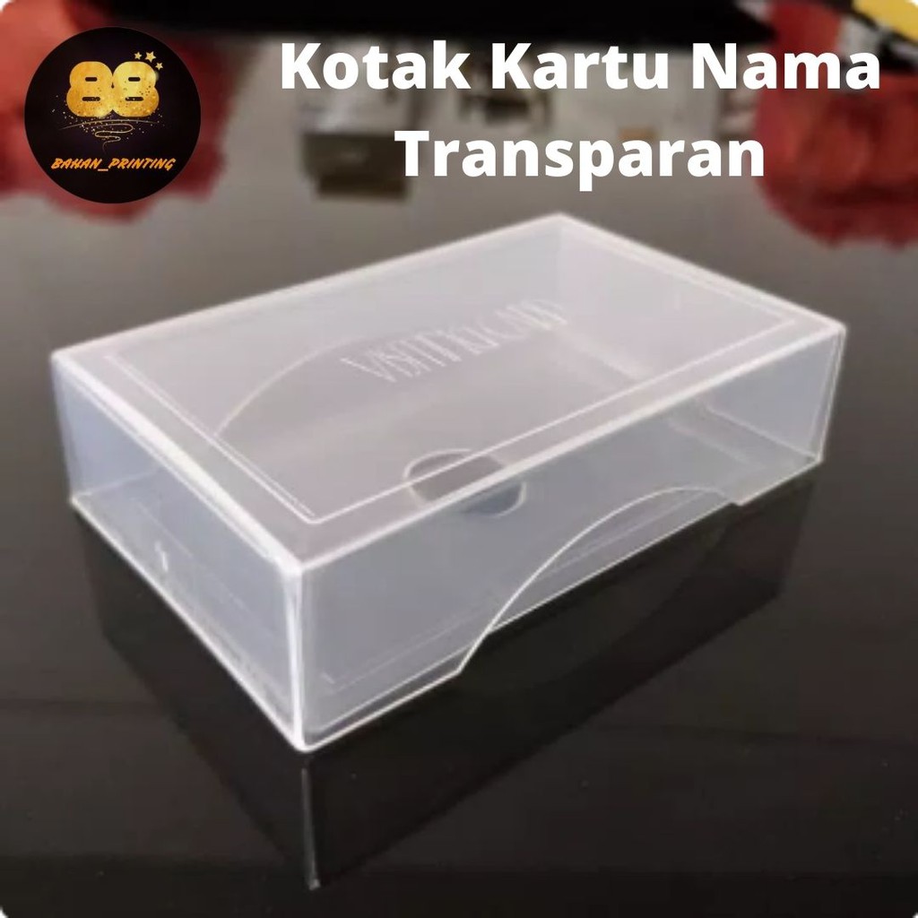 Kotak  Kartu Nama  Plastik Transparan Box Kartu Nama  