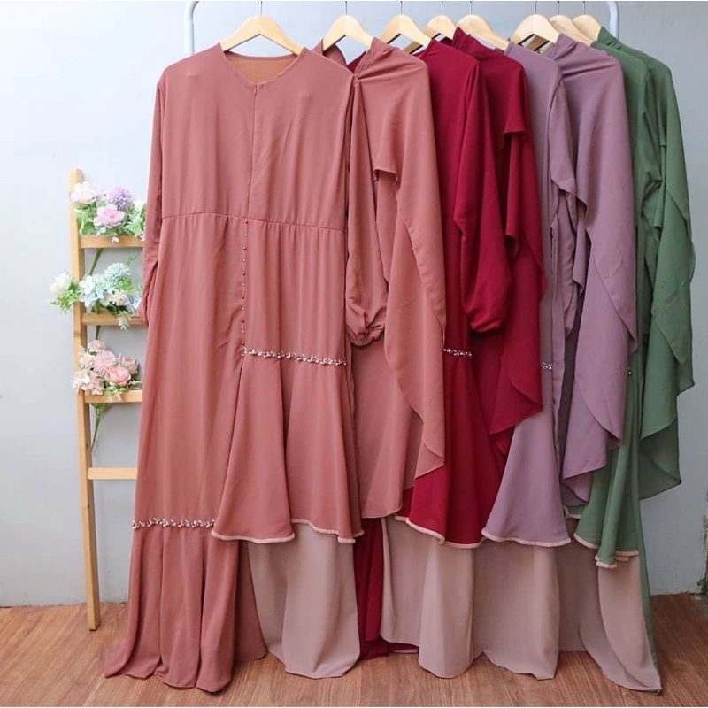 setelan syari #syari muslimah #syari busui #syari pesta