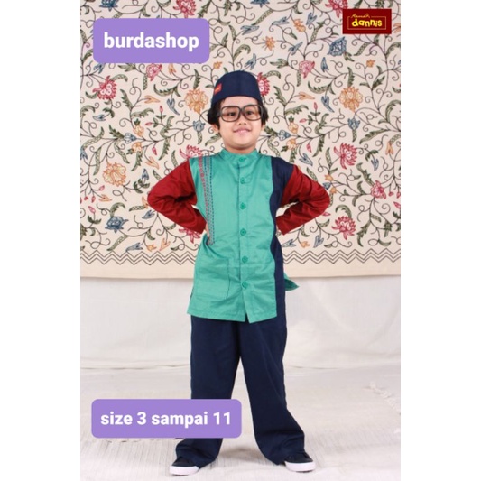 Baju Muslim anak Dannis TAPL 0804 Tosca laki laki size 3, 4, 5, 6, 7, 8, 9, 10, 11  ( Baju Koko )