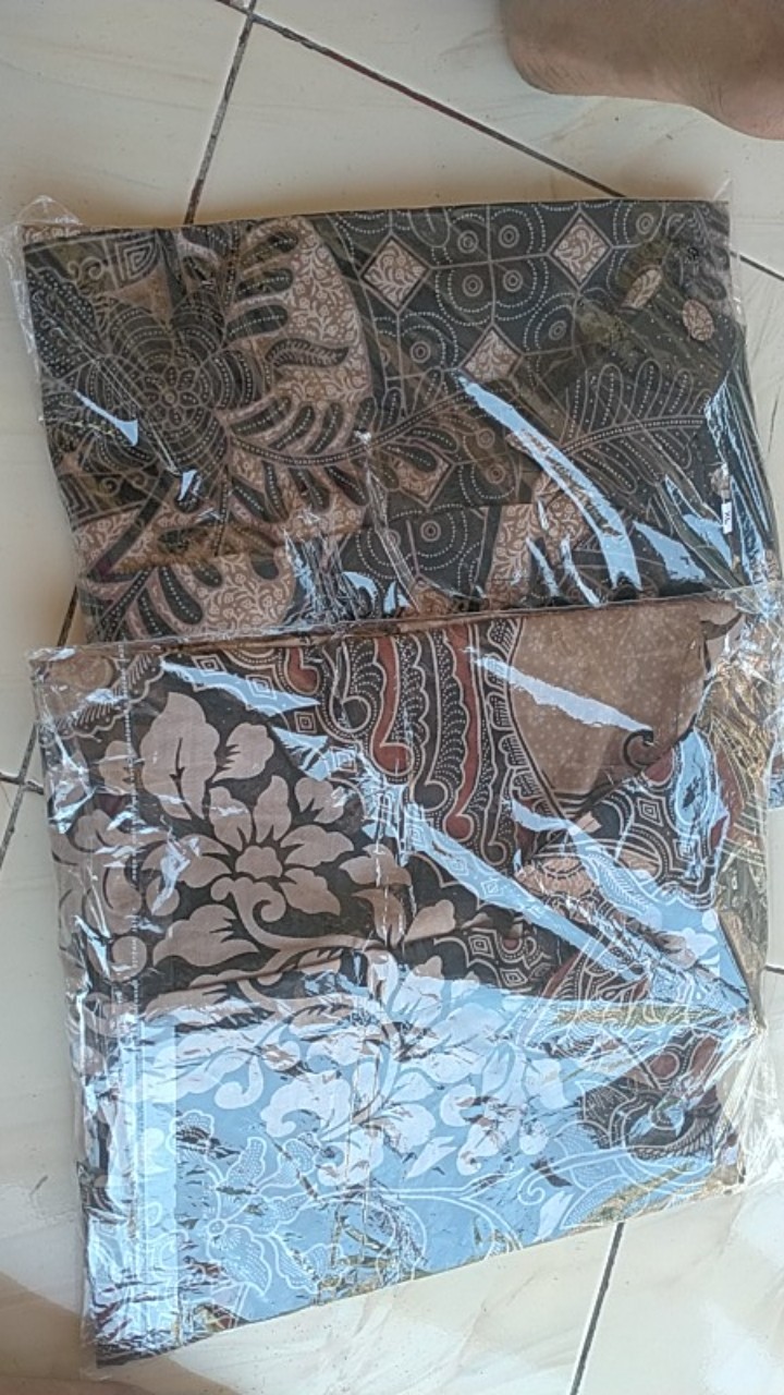 [ Bisa Cod ] Kemeja Batik Pria Lengan Pendek Baju Batik Kekinian Seragam Kantor Jumbo M L Xl Xxl