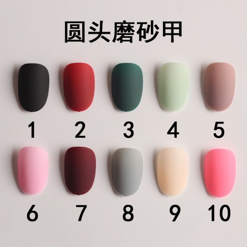KUKU PALSU OVAL PENDEK MATTE BATANGAN / NAIL ART