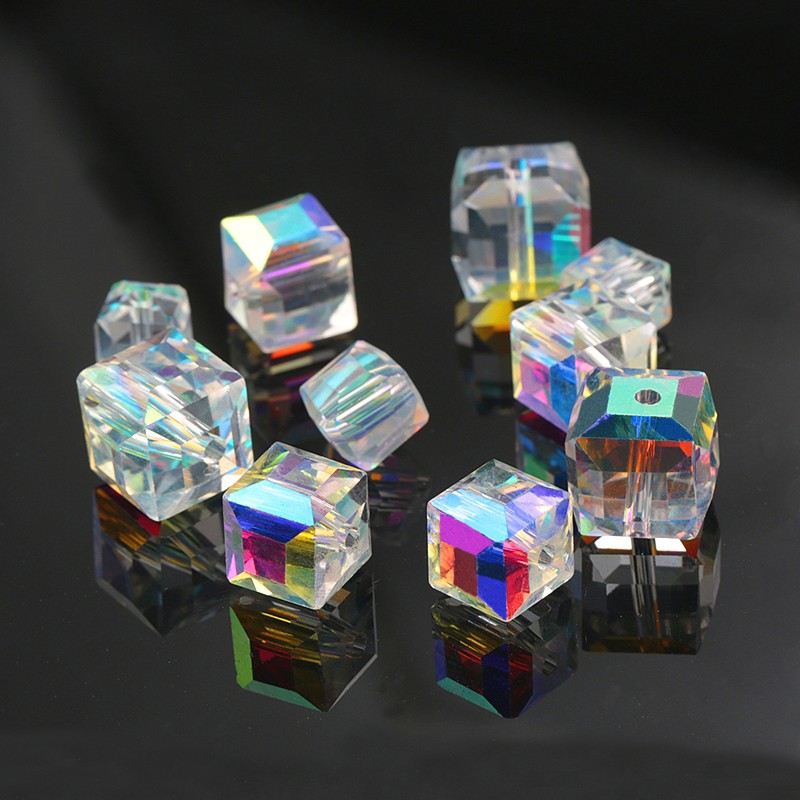 Square Crystal AB Beads 5601Loose Spacer Beads 8mm 10MM