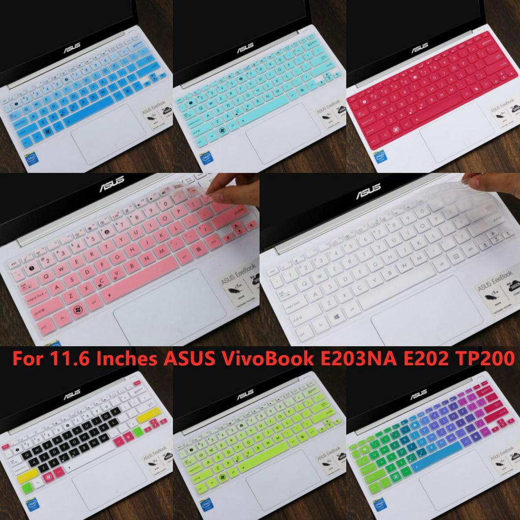 Cover Pelindung Keyboard Bahan Silikon Ultra Tipis Untuk Asus Vivobook E203Na E202 Tp200 11.6 Inch