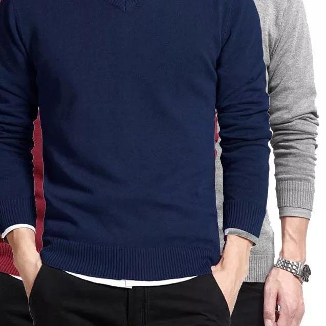 ✵ rajut pria - V NECK SWEATER - rajut murah - ✪