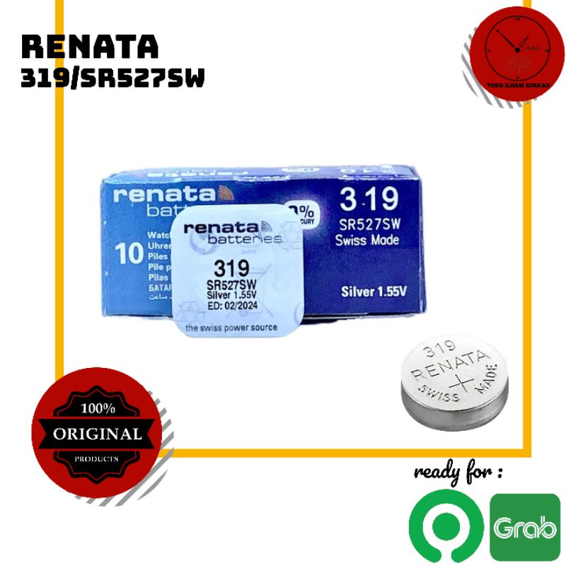 BATERAI RENATA 319 SR527SW ORIGINAL / BATRAI SR527 / BATRE SR 527 SW / SR527W