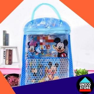 STATIONARY SET FREE BAG / SET ALAT TULIS ANAK SEKOLAH 7 in 1 MOTIF KARTUN