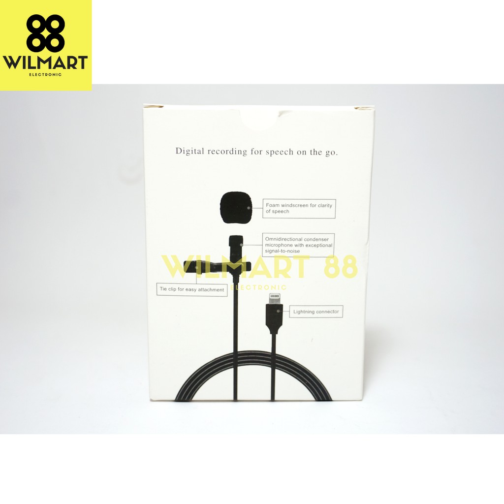 Mikrofon Jepit Plastik Clip on Kerah : Ukuran Jack 3.5mm | Microphone Lapel | Telefon / Meeting