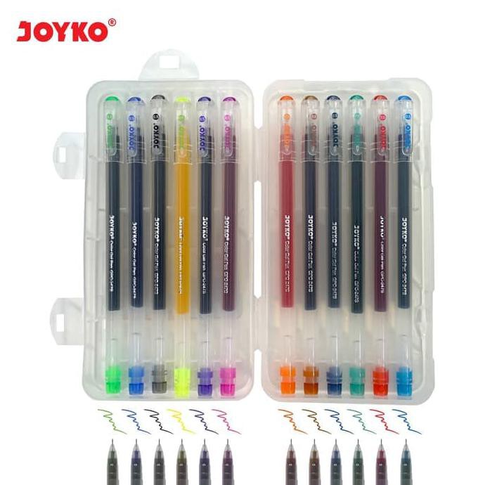 

Color Gel Pen / Pulepen / Pena Joyko GPC-247S / 12 Warna / 0.5 mm DR417