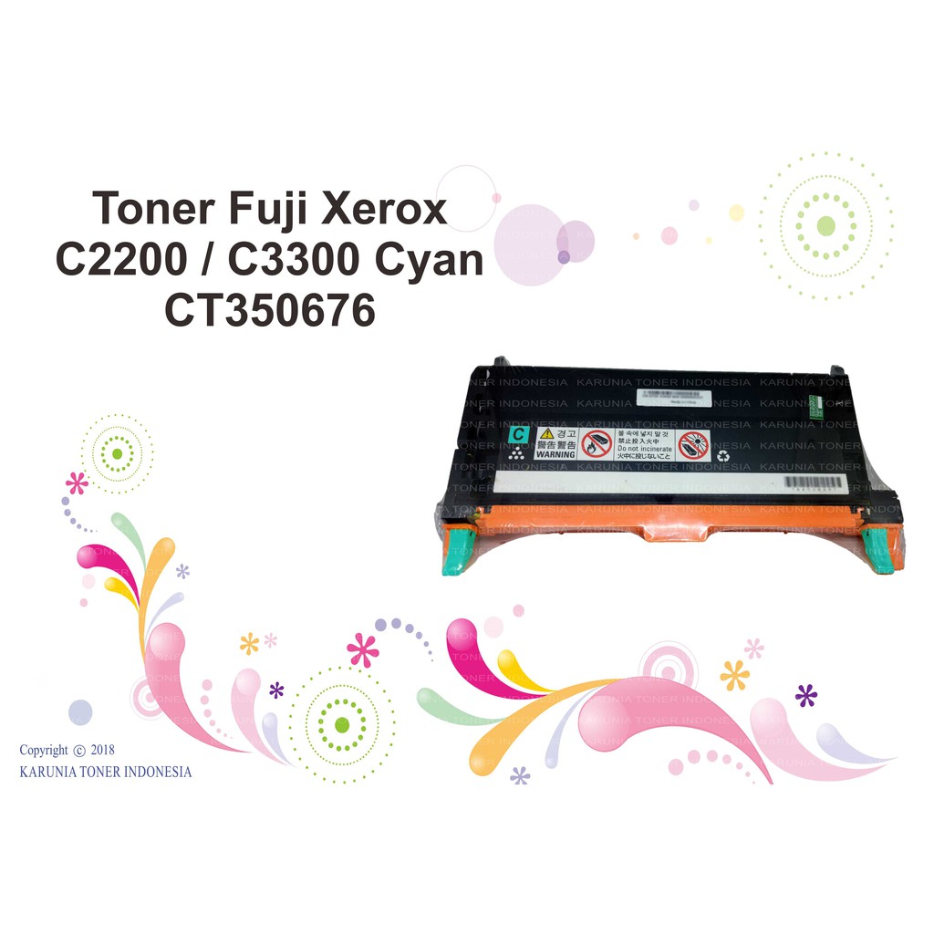 Toner Fuji Xerox C2200 C3300 Cyan CT350676