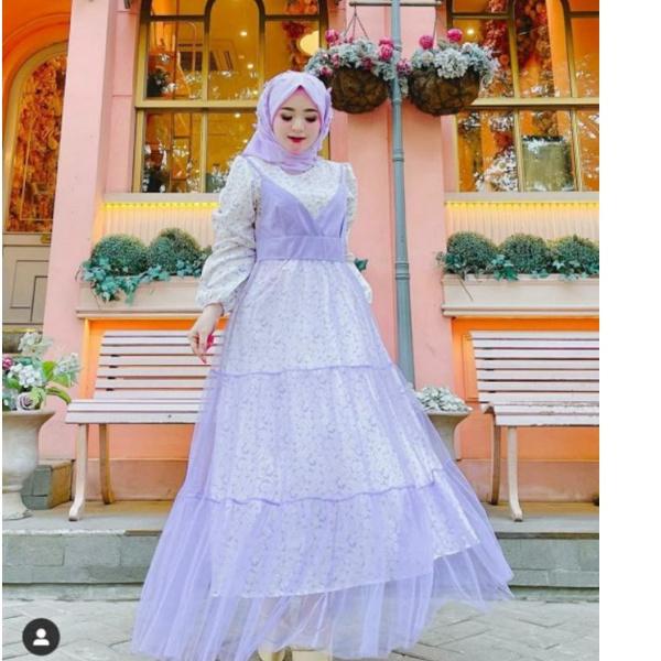 Terbaru gamis rompi  tile vivorie/gamis vivorie/gamis rompi vivorie